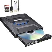 Resim Qedii 5In1 Harici Usb 3.0 Ve Type-C Dvd-Rom Dvd-Rw Optik Sürücü, Usb Ve Type C Kablolu, Pc, Tablet, Dvd P 