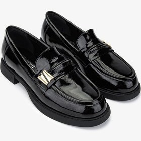 Resim Valmenti Kadın Hakiki Deri Siyah Rugan Loafer Ayakkabı 35 5648 Bn Ayk Sk24-25 Sıyah Rgn SIYAH RUGAN 