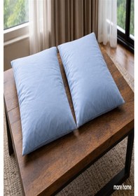 Resim More Home Kapaklı Yastık Kılıfı 2 Adet 50X70 Mavi 