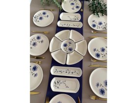 Resim Mor Menekşe 8 Kişilik 19 Parça Kahvaltı Takımı 