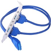 Resim 2 Port USB 3.0 Arka Paneli 20PIN Başlık Kablosu ile Pcı Plaka Braketi 50CM(Yurt Dışından) 