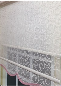 Resim Çift Mekanizmalı Pembe Tül Perde Ve Ekru Stor Perde Stb2015-v12 