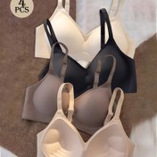 Resim 4 Kadın Kablosuz Sütyen Seti - Çıkarıcı Tasarım, Avuç Desteği Kupası, Yumuşak Kaldırma Tasarımı, Dikişsiz Şeffaflık, Ayarlanabilir Askılar ve Fan Şekilli Detaylar ile. 