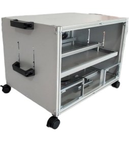 Resim RigBu Kapalı Mining Rig Kasası SK53 Fanlı Hız Ayarlı gri 