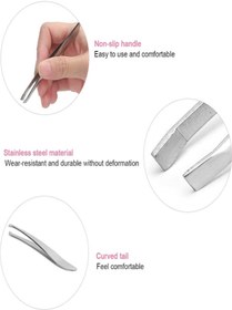 Resim Xolo Çelik Akustik Cımbız Lazerli Kavisli Eğik Uçlu İnce Cımbız Kıl Tüy Alma Çelik Cımbız XLC513 