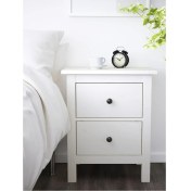 Resim IKEA Komodin-Şifonyer Hemnes Meridyendukkan Beyaz Vernik, 54X66 cm 2 Çekmeceli 