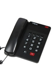 Resim TRAX TD-215 HF Ekransız Handsfree Kablolu Masaüstü Telefon Siyah 