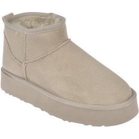 Resim Pullman Kalın Taban İçi Müflonlu Kadın Bot Plm-201 Bej Bej 