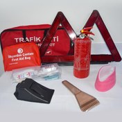 Resim KKDAVM Dikdörtgen Trafik Ve Ilkyardım Seti Çantası Reflektör Ve Mapeks Araç Yangın Söndürme Seti Ekonomik 