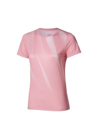 Resim Mizuno Core Graphic Kadın Tişört Pembe Çok Renkli 