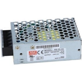 Resim Mean Well Rs-25-24 24v Dc 1.1a 25w Güç Kaynağı Gri 