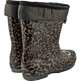 Resim Fafatara Leopar Desenli Yünlü Çizme Kar & Yağmur Çizmesi 