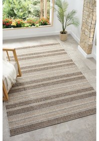 Resim Etnik Terra Halı Salon Oturma Odası Çocuk Odası Yatak Odası Halısı 2553 Terra 