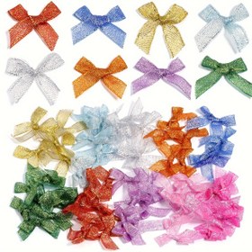 Resim Renkli el yapımı fiyonkların 50 adet paketi, DIY saç aksesuarları ve klipsleri için uygun, hediye kutusu buket ambalajı aksesuarları, bebek kravat giysi iç çamaşırı yardımcı malzemeleri, mücevher yapım parçaları 