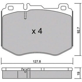 Resim Bosch 0986494750 - Fren Balatası On Mercedes W205 S205 C205 A205 