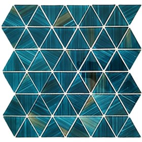 Resim MozaiKristaL Mutfak, Banyo, Havuz ve tüm yüzeyler için Fileli Üçgen Kristal Cam Seramik. (1 Koli=1 m2 Fiyatıdır) 