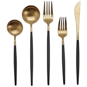 Resim Jumbo Colors Siyah 30 Parça Çatal Kaşık Bıçak Seti 