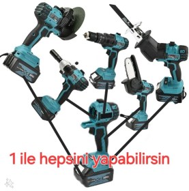 Resim Prohummer ergonomik Multievo 6lı Set 58VF Çok Amaçlı Şarjlı Set Takımı PHSM191 