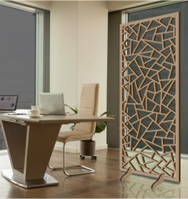 Resim Liar Dekor Liar Ahşap Seperatör (Paravan) - KSP-205 - (10 mm) - (69 cm x 139 cm) - (Ham) 