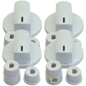 Resim Ozba Ticaret Uğur Uyumlu Düğme 4 lü Takımı Ankastre Set Üstü Ocak Düğmesi 