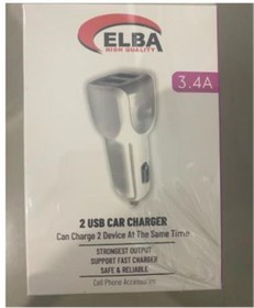 Resim ELBA Elb28-Ar3P 3.4A 2Usb Araç Şarj Başlık 