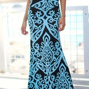 Resim Sonbahar/Kış Kabil Baskılı Midi Etek, Polyester ve Elastan Karışımı, Dijital Baskı, Makinede Yıkanabilir, Rahat ve Günlük Kullanıma Uygun 