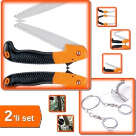 Resim HerEveOyuncak Katlanabilir Cep Testeresi + Cep Tipi Tel Testere - 2li Set 1YBIV3 