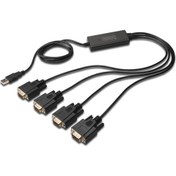 Resim Digitus USB 2.0 - 4 x RS232 (Seri) Çevirici Kablosu, 1.5 Metre 