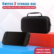 Resim Uygun Nintendo Switch 2 için, premium EVA malzeme saklama çantası, siyah taşınabilir kılıf, büyük kapasiteli, su geçirmez ve basınç dayanıklı 