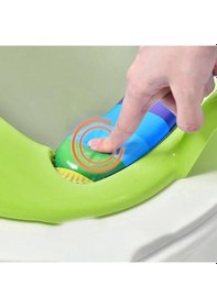 Resim Kurbağa Model Çocuk-bebek Yanlardan Tutmalı Yumuşak Süngerli Klozet Kapağı Adaptörü Yeşil Çok Renkli 