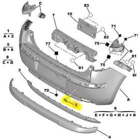 Resim Citroen C4 Arka Tampon Çeki Kapak 2004-2011 7414jz Mga941790 1.6, 1.4, 1.6 Hdı 