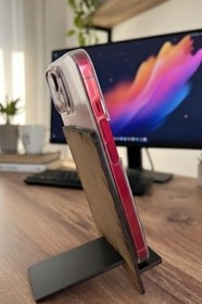 Resim Wiforte Ahşap Masaüstü Telefon & Tablet Tutucu - Kaymaz Sabitleyici Stand Aparat 
