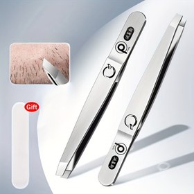Resim 1/2 adet Profesyonel Paslanmaz Çelik Kaş ve Kirpik Cımbızı - Hassas Bakım İçin Hassas Cımbız, Kırmızı Vurgulu Ergonomik Tasarım, Güç Gerektirmez, Hassas Işık Bej İçin Kokusuz, Kaş Cımbızı, Kirpik Cımbızı, Metalik Kaplama, Dayanıklı Yapı 