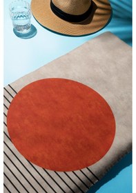 Resim Dijital Baskı Plaj Deniz Havlusu Soyut Desenli Peştamal Hvl0154 Renkli 