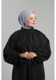 Resim Hürrem Bone Gri Pratik Hazır Geçmeli Tesettür Eşarp Sandy Arkadan Çıtçıtlı Piliseli Hijab 2406 15 Gri 