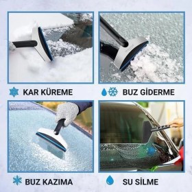 Resim Coofbe 25 cm Araç Cam Don Kar Kazıyıcı Araç Camı Buz Kazıyıcı Kar Temizleme Aracı Araç Ön Çam Silme Aparatı 