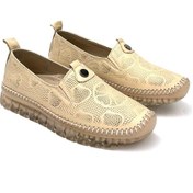 Resim Kindep İniesta Hakiki Deri Şeffaf Rahat Taban Günlük Kadın Ayakkabı Bej Bej 