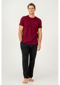 Resim Arnetta Erkek Bordo Pijama Takımı 5274-49542 Bordo 