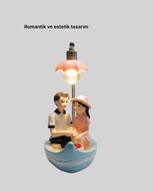 Resim Hnrlıshp Sevgililer Günü İçin Romantik Çift Figürlü Dekoratif Gece Lambası Çok Renkli 