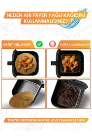 Resim Markafox Yuvarlak Airfryer Pişirme Kağıdı 20x4,5 Cm 50 Adet 