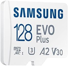 Resim Samsung Evo Plus 128 GB SDXC U3 Sınıf 10 A2 160 MB/s Mikro SD Bellek Kartı Adaptörlü 2021 Sürümü (MB-MC128KA/EU) 
