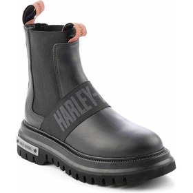 Resim Harley Davidson Bayan Bot 021Z100563 Black Deri Siyah 