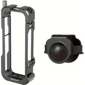 Resim Motion003 Insta360 X4 Metal Kafes Rig Kasa Ve Lens Kapagi Havacilik Aluminyum Alasim Siyah Puluz 