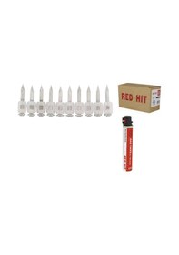 Resim Red Hit GZT-25 Esnek Tip Gazlı Çivi Çakma Tabanca Çivisi 1000 Adet + 1 Adet Gaz Tankı 