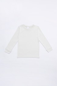 Resim BeeTeekids Basics Beyaz 100% Pamuk Unisex Çocuk Pijama Takımı 