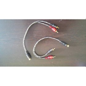 Resim Amfi Kablosu Çoğaltıcı Rca Y Çatal Kablo 