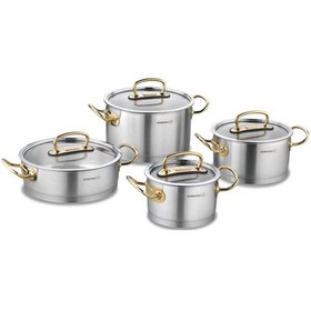 Resim Korkmaz Proline 8 Parça Gold Tencere Seti 