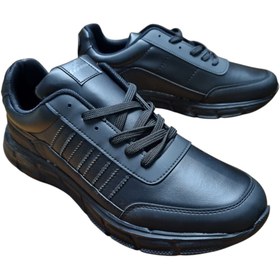 Resim abinstore Lepons 48-49-50 Numara Siyah Erkek Günlük 4 Mevsimlik Cilt Deri Suya Dayanıklı Spor Ayakkabı Sneaker 