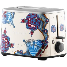 Resim Vestel X Aslı Filinta Retro Bej Çini Ekmek Kızartma Makinesi 