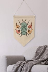 Resim Yatak Odası Duvar Dekoru, Pinterest Oda Dekoru, Boho Kanvas Flama Askılı Duvar Örtüsü Ve Süsü NO:495 - Renkli - 15 / 70 x 100 